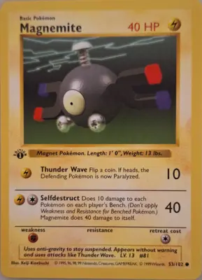 1st Edition Base Set card - Magnemite