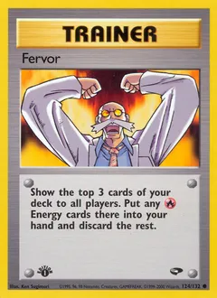 A picture of the Fervor Pokemon card from Gym Challenge