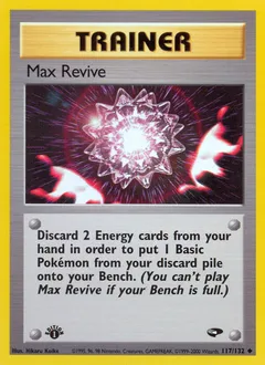 A picture of the Max Revive Pokemon card from Gym Challenge