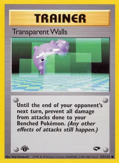 A picture of the Transparent Walls Pokemon card from Gym Challenge