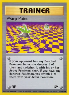 A picture of the Warp Point Pokemon card from Gym Challenge