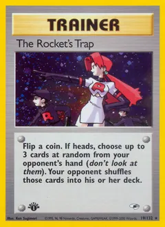 A picture of the The Rocket's Trap Pokemon card from Gym Heroes