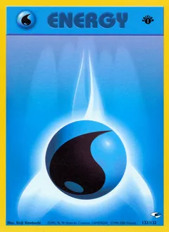 A picture of the Water Energy Pokemon card from Gym Heroes