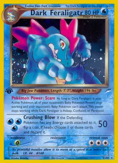 A picture of the Dark Feraligatr Pokemon card from Neo Destiny