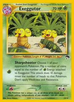 A picture of the Exeggutor Pokemon card from Southern Islands